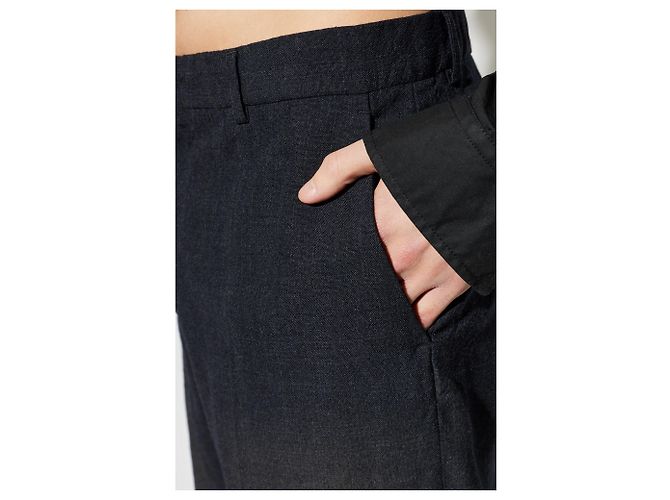 Balenciaga Calças de lã com vinco - vista 4