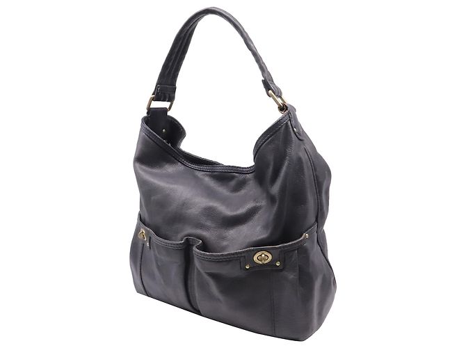 Borsa a tracolla hobo Marc By Marc Jacobs Turnlock in pelle nera - vista 2