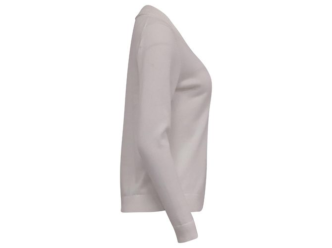 Autre Marque Brooks Brothers V-Ausschnitt Pullover aus weißer Baumwolle - Ansicht 3