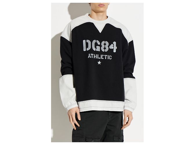 Felpa Dolce & Gabbana con logo nera in cotone - vista 2