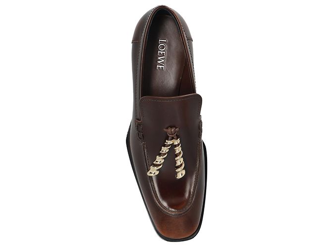 Mocassins Loewe Edge em couro castanho - vista 5