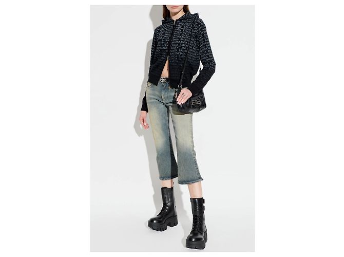 Balenciaga Botas de cano curto com plataforma 'Bulldozer Combat' - vista 2