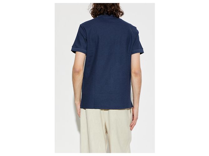 Polo Burberry Eddie Blu in Cotone Piqué - vista 4