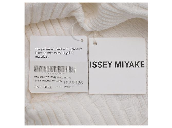 Issey Miyake ärmelloses Stricktop aus weißem Polyester - Ansicht 6