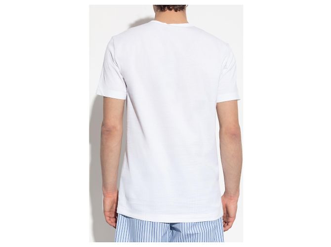 T-shirt Logo Dolce & Gabbana bianca in cotone - vista 3
