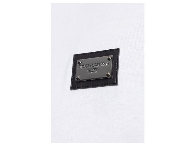 T-shirt Logo Dolce & Gabbana bianca in cotone - vista 4