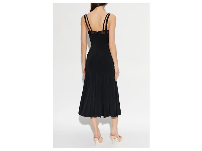 Dolce & Gabbana Vestido de alças com inserções de renda - vista 3