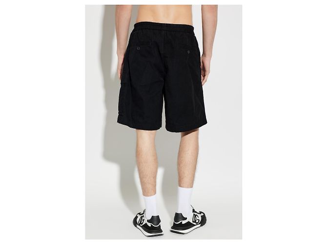 Dolce & Gabbana Cargo-Shorts aus schwarzer Baumwolle - Ansicht 3