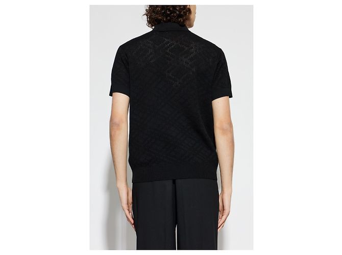 Polo Marcus Burberry nera in lana jacquard - vista 2