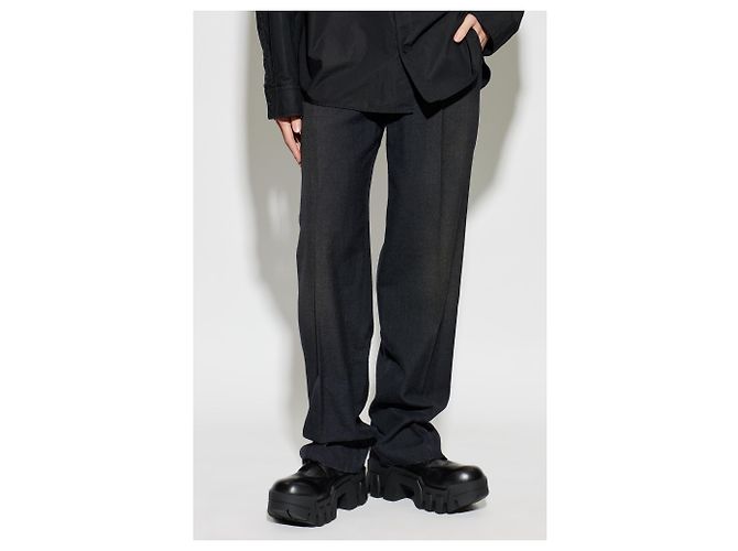 Balenciaga Pantaloni in lana con piega - vista 2