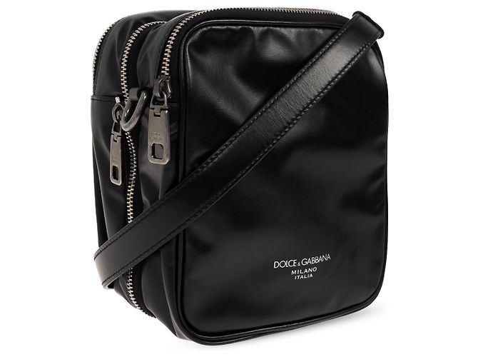 Dolce & Gabbana Leather Shoulder Bag Black - view 3