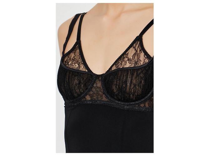 Dolce & Gabbana Vestido de alças com inserções de renda - vista 4