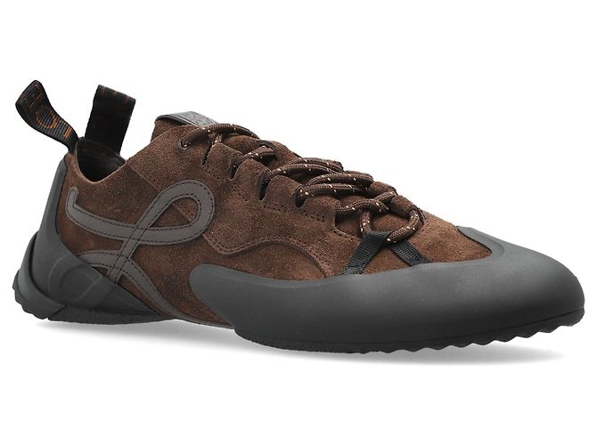 Loewe Grip Sneakers aus braunem Wildleder - Ansicht 4