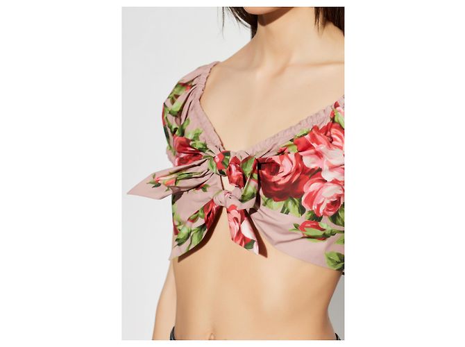 Dolce & Gabbana Top corto con motivo floral - vista 4