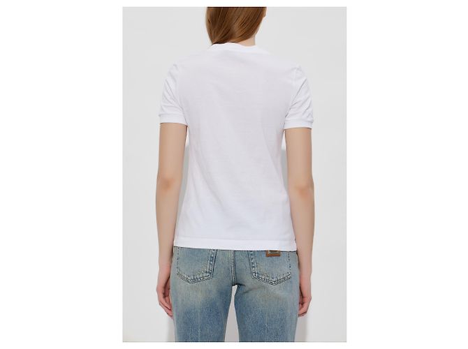 Camiseta de algodón blanca Dolce & Gabbana con estampado Riding in the Sun - vista 3