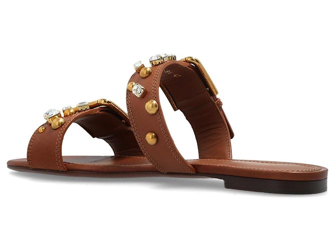 Dolce & Gabbana Leather slides with shimmering embellishments - view 4