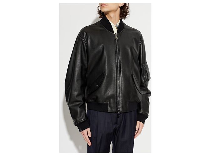 Dolce & Gabbana Leder- 'Bomber' Jacke - Ansicht 2