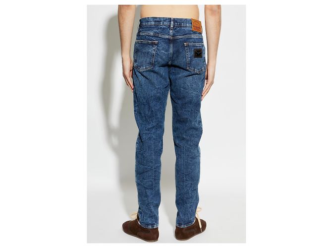 Jeans Slim Carrot in denim blu Dolce & Gabbana - vista 3