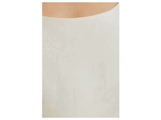 Vestido Tablier Jacquemus em linho creme - vista 4