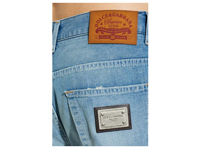 Jeans Over Dolce & Gabbana Blu Cotone - vista 3