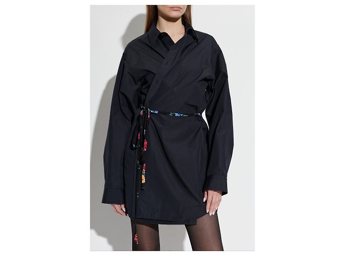 Balenciaga Vestido com cinto na cintura - vista 2