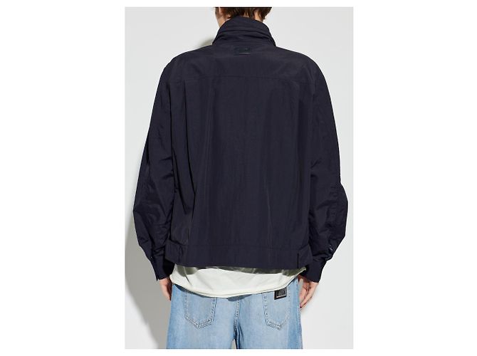Dolce & Gabbana Jacke in Marineblau mit Logo aus Polyamid - Ansicht 3