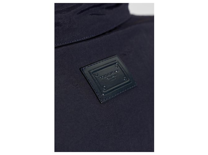 Dolce & Gabbana Jacke in Marineblau mit Logo aus Polyamid - Ansicht 4
