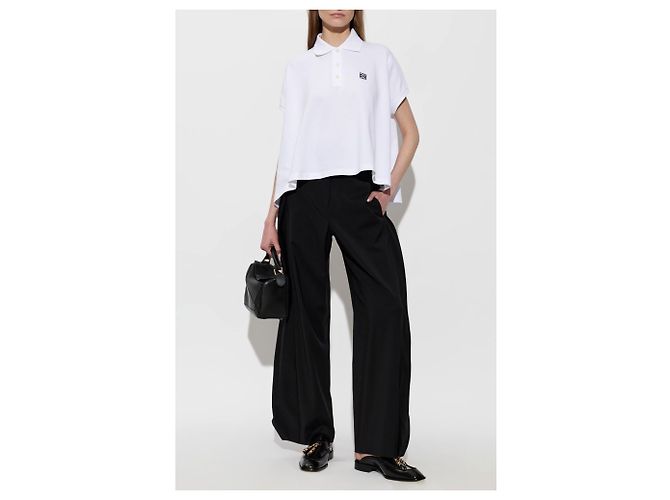 Chinelos Loewe Edge em couro preto - vista 2