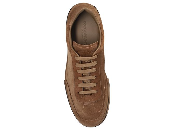 Sneaker in camoscio marrone Dolce & Gabbana - vista 5