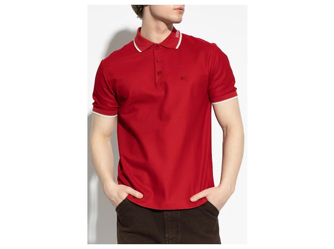 Polo Burberry Evan Cuff Rojo de Algodón - vista 2