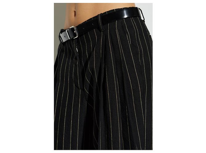 Dolce & Gabbana Hose mit Gürtel Schwarz Wolle - Ansicht 4