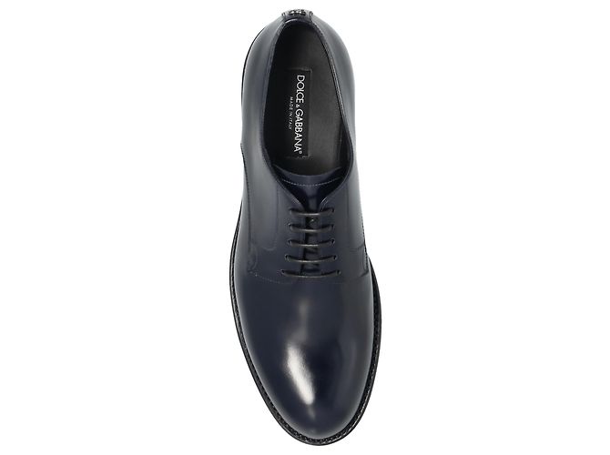 Scarpe Derby in pelle nera Dolce & Gabbana - vista 5