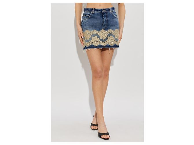 Dolce & Gabbana Denimrock mit 'Vintage'-Effekt - Ansicht 2