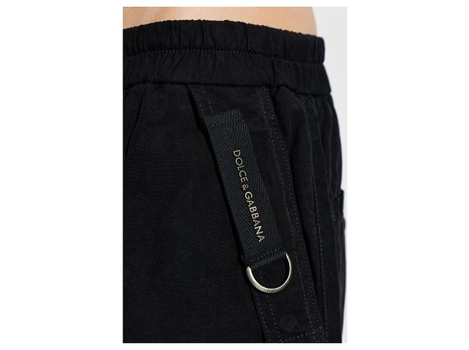 Calções cargo de algodão preto Dolce & Gabbana - vista 4