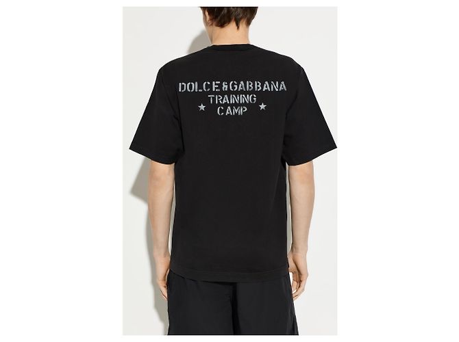 Camiseta Dolce & Gabbana DG84 Athletic Logo Negra de Algodón - vista 3