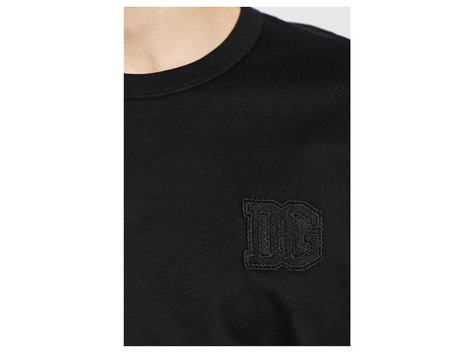 Dolce & Gabbana Logo T-Shirt Schwarz Baumwolle - Ansicht 4