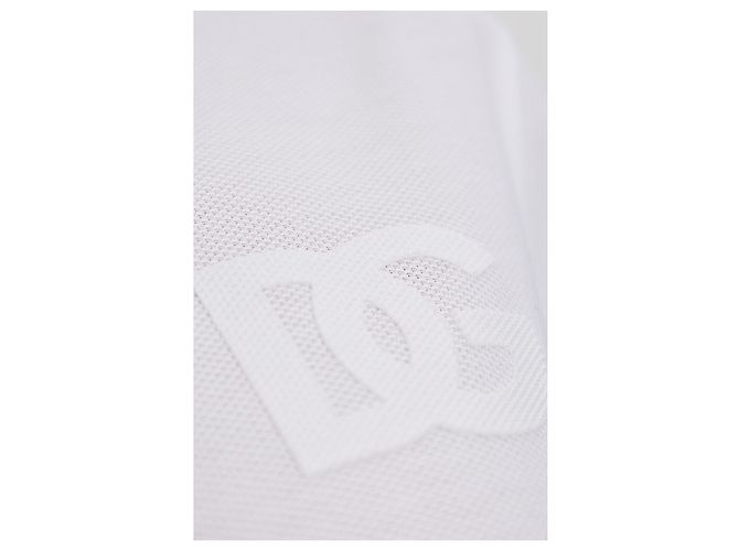 Polo Dolce & Gabbana bianca in cotone con logo - vista 4