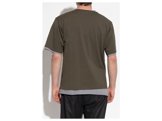 Dolce & Gabbana Double-layer Cotton T-shirt Green - view 3