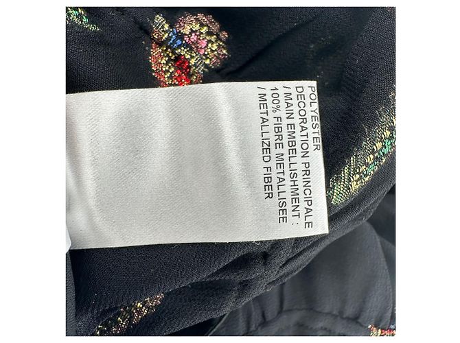 Chloé Rock aus Lurex-Jacquard mit Paisley-Print aus schwarzer Viskose - Ansicht 10