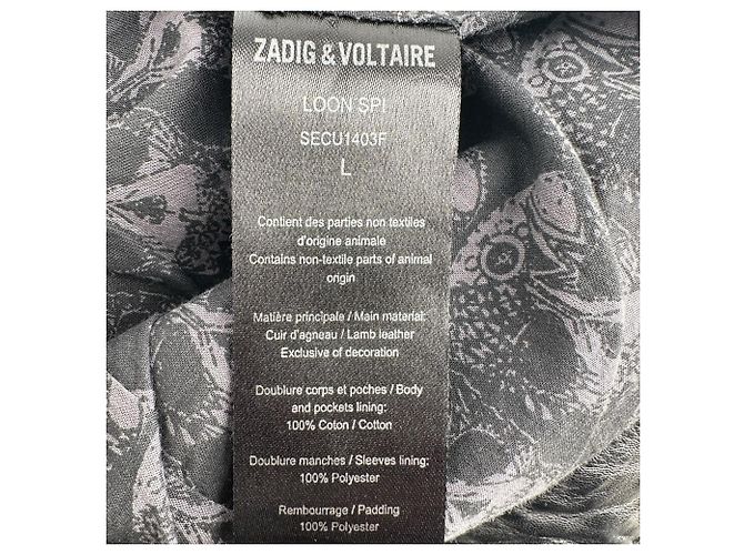 Zadig & Voltaire Biker Jacke aus schwarzem Leder - Ansicht 10