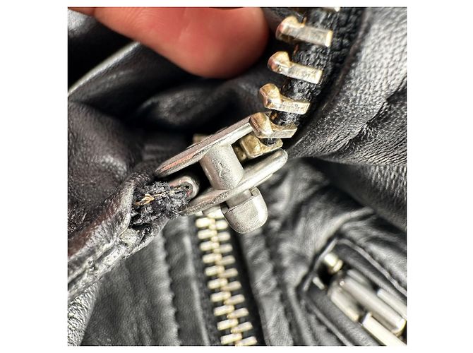 Zadig & Voltaire Biker Jacke aus schwarzem Leder - Ansicht 6
