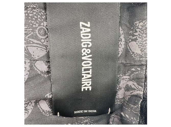 Zadig & Voltaire Biker Jacke aus schwarzem Leder - Ansicht 8