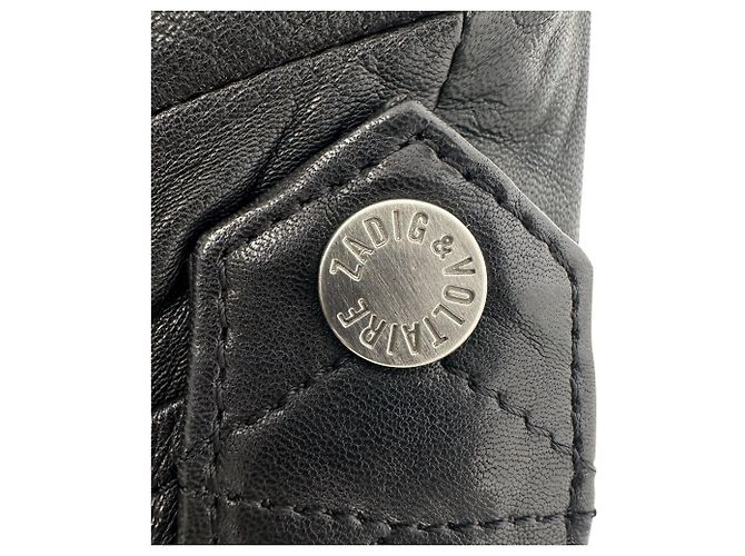 Zadig & Voltaire Biker Jacke aus schwarzem Leder - Ansicht 9