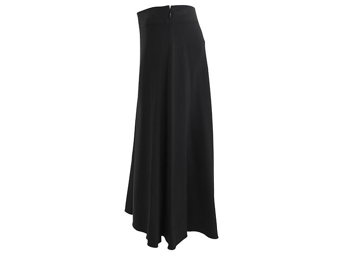 Edge Céline Falda midi Celine con abertura lateral en viscosa negra - vista 2