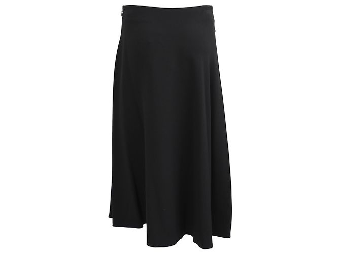 Edge Céline Falda midi Celine con abertura lateral en viscosa negra - vista 3