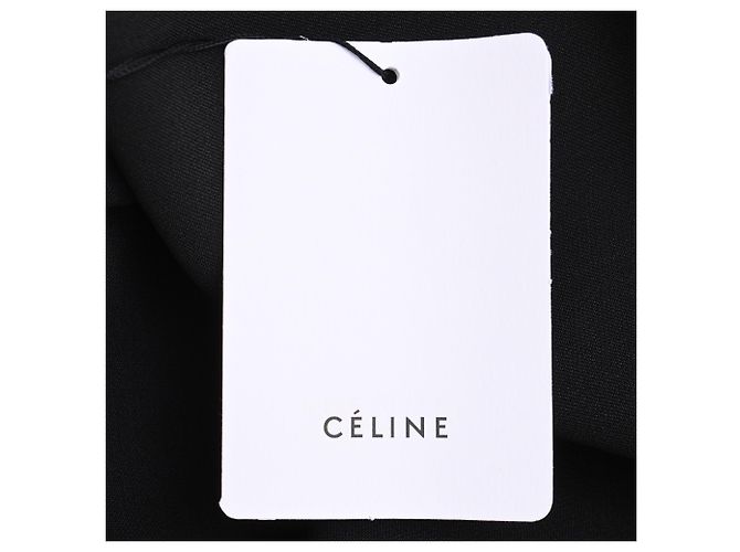 Edge Céline Falda midi Celine con abertura lateral en viscosa negra - vista 5