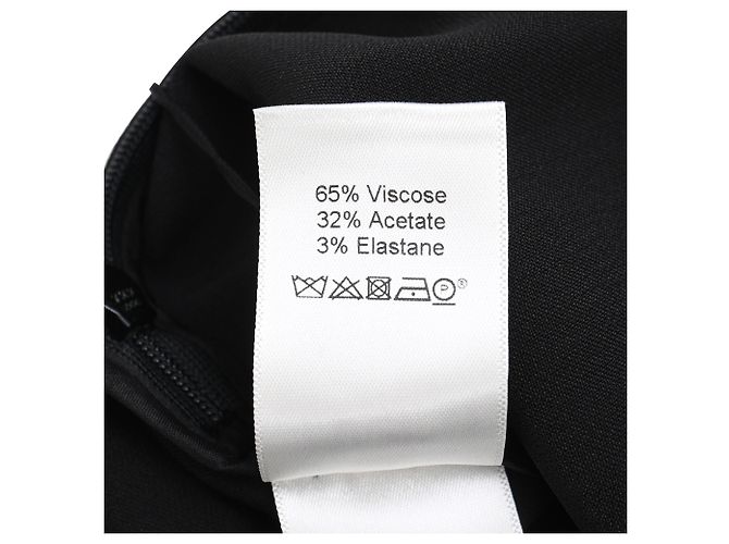 Edge Céline Falda midi Celine con abertura lateral en viscosa negra - vista 8