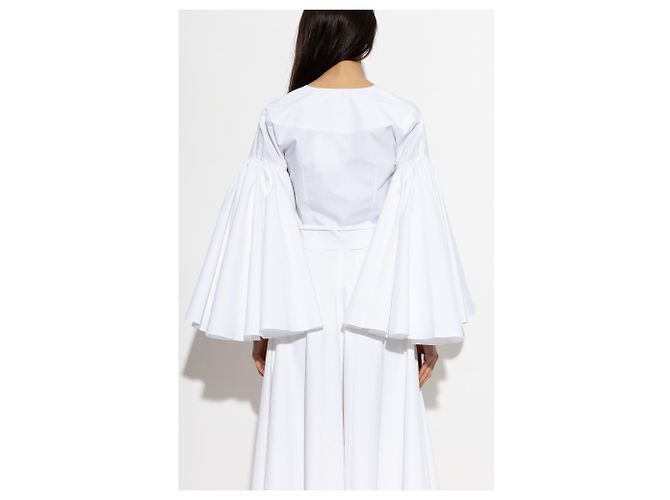 Jacquemus Top Paysan em algodão branco - vista 3