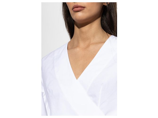 Jacquemus Top Paysan em algodão branco - vista 4