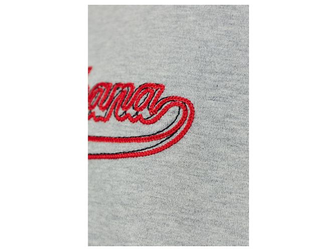 T-shirt con logo Dolce & Gabbana in cotone grigio oversize - vista 4
